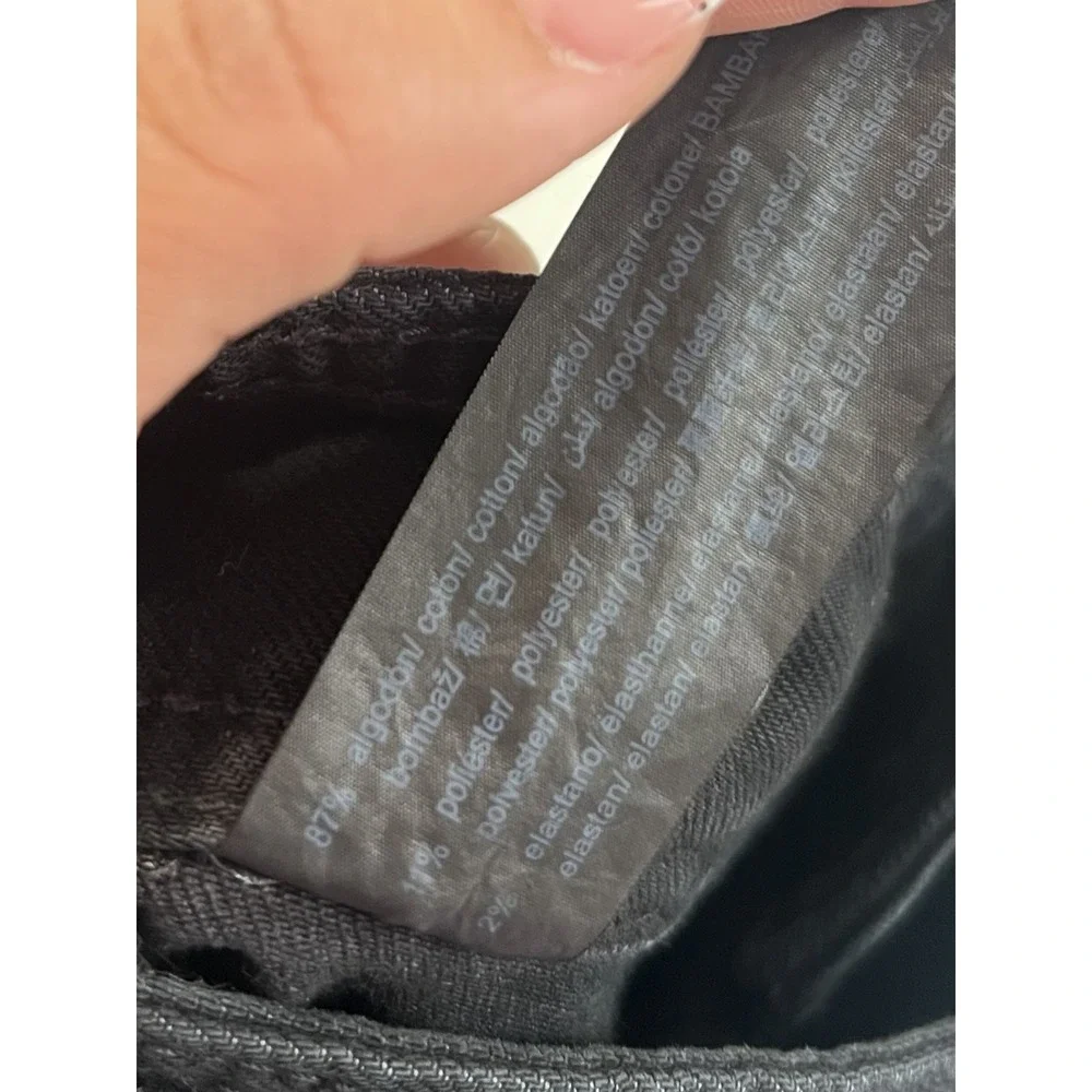 Zara Wide Leg Crop‎ Jeans Size 4 Black High Rise Minimalist Quiet Luxury Chic